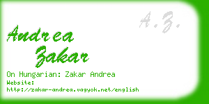 andrea zakar business card